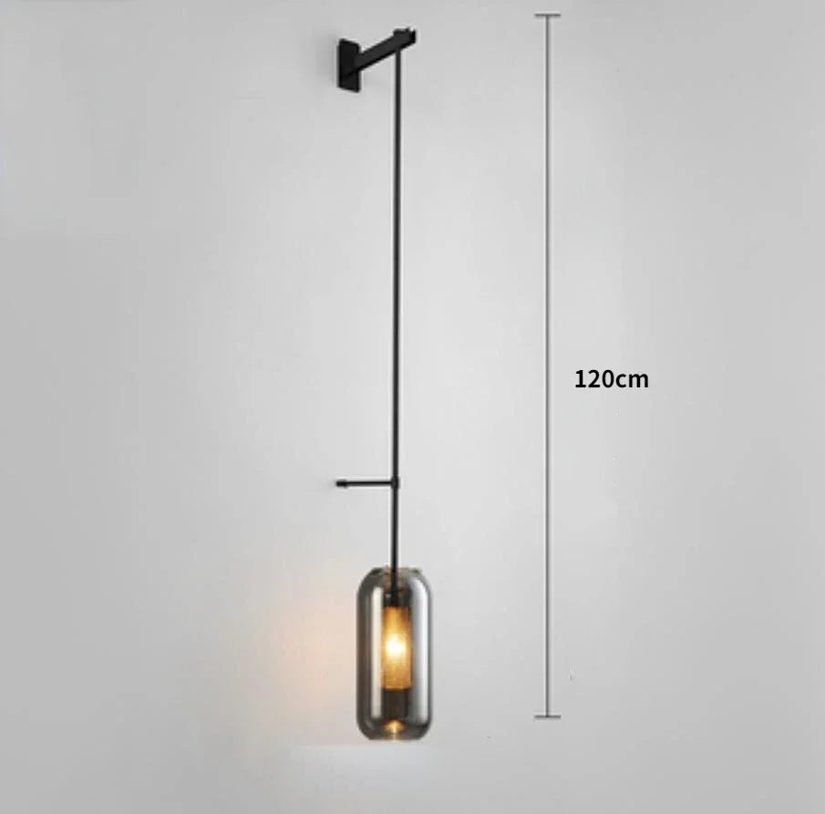 Gold Glass Bathroom Sconce With Clear Shades