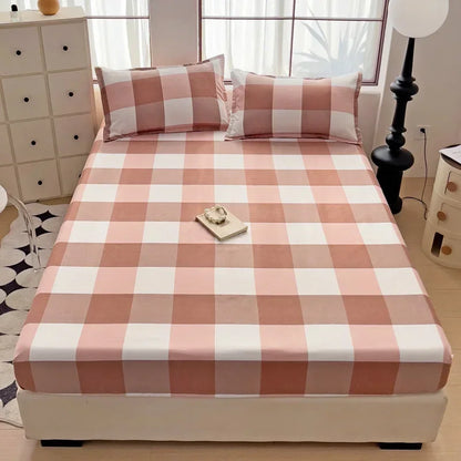DecorBites™ Japanese Style Thick Fitted Sheet for Queen/King Bed