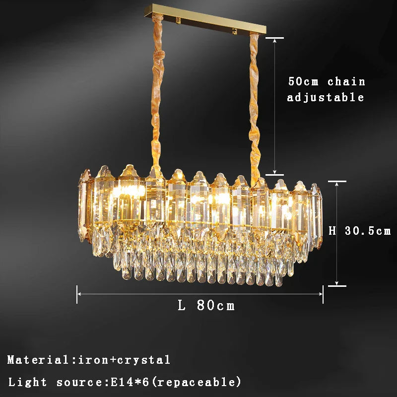 Gold Amber Crystal Chandelier Dia150cm Living Room