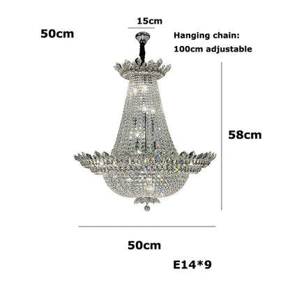 DecorBites™ Crystal LED Chandelier Light Fixture for Luxe Living Room Décor