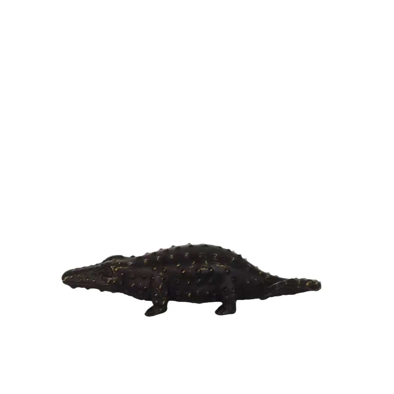 Golden Crocodile Metal Figurine