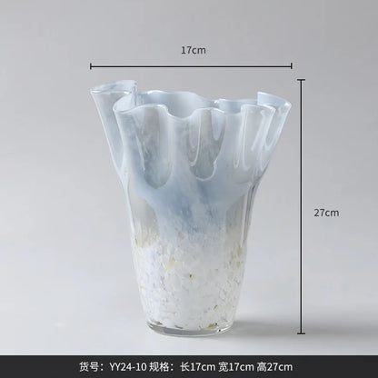 DecorBites™ Golden Trumpet Ceramic Flower Vase Home Decoration Accessories