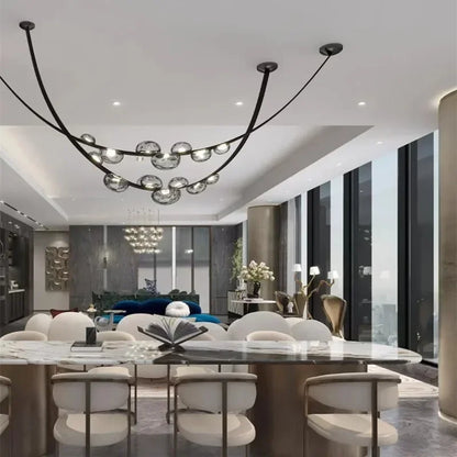 DecorBites™ Leather LED Pendant Lamp: Modern Lighting for Living Room, Hall, and Villa
