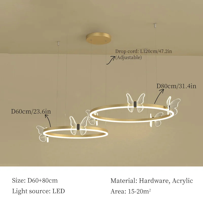 Modern Butterfly Pendant Light