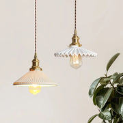Ceramic Brass Bedside Chandelier