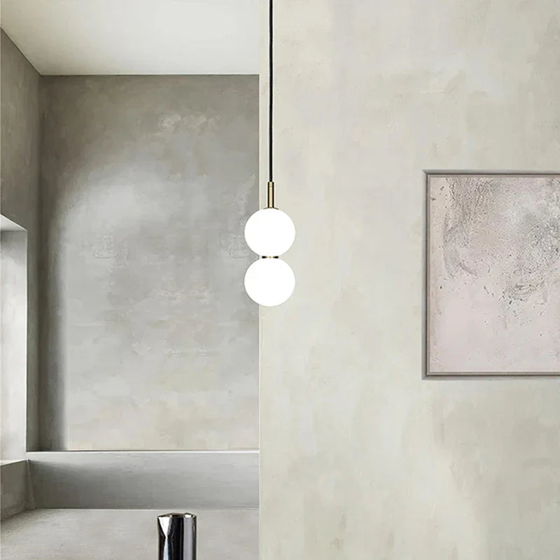 DecorBites™ Glass Ball Pendant Light for Duplex Stairwells, Living Room, Bedroom, and Staircase Decor