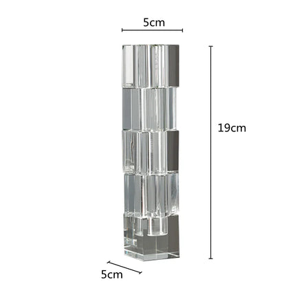 DecorBites™ Geometric Glass Vase Stack for Home Decor & Flower Arrangement
