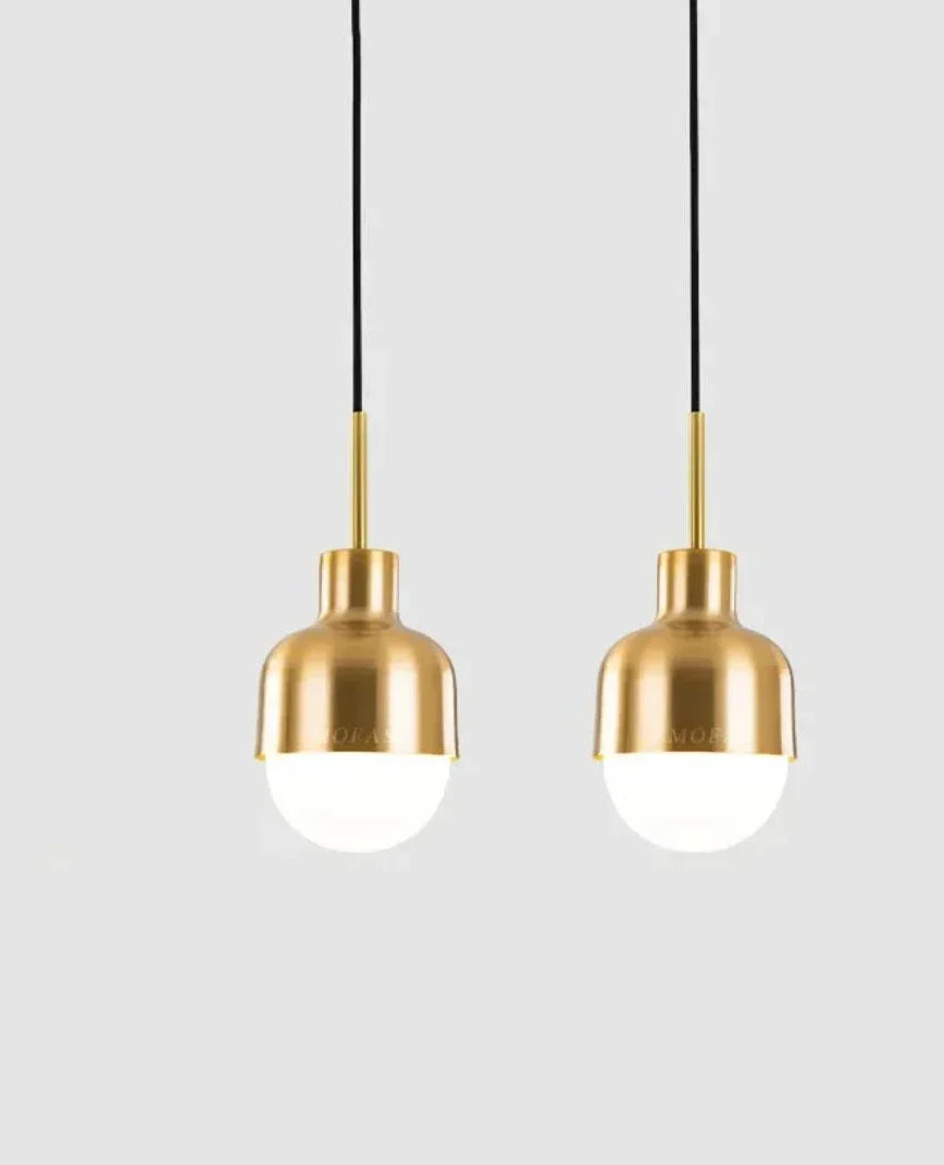 Gold Iron Pendant Lamp With Plated Metal Finish