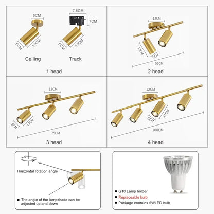 DecorBites™ Adjustable LED Ceiling Spotlight for Dining Kitchen Bedroom Background Lighting