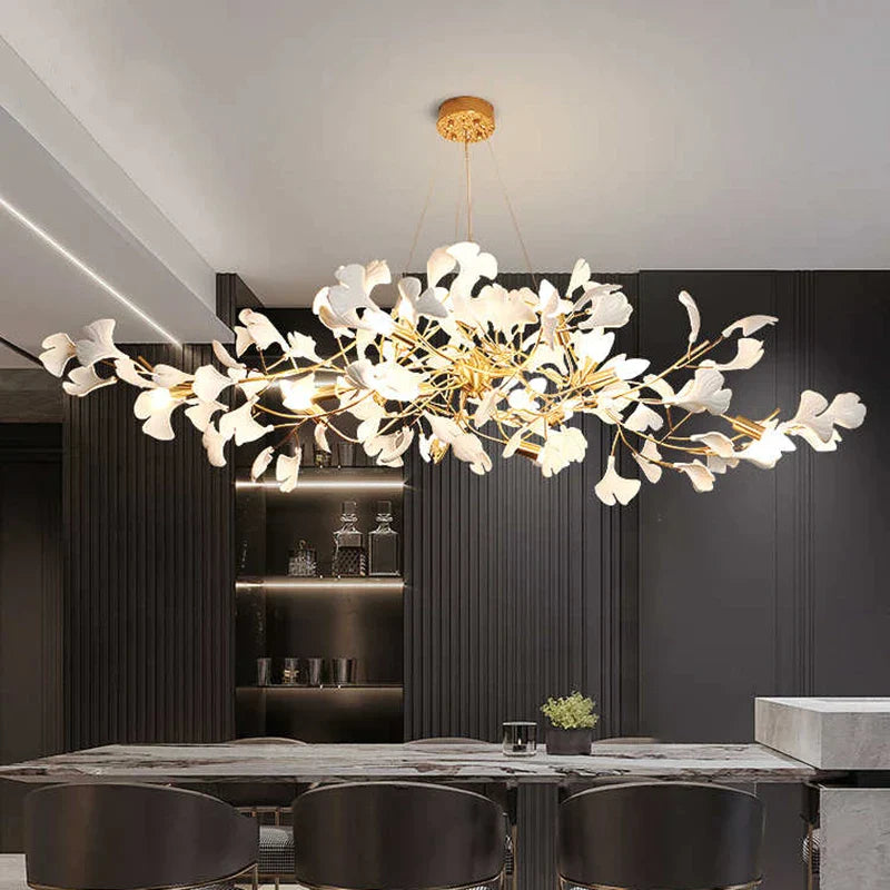 Gold Porcelain Pendant Light