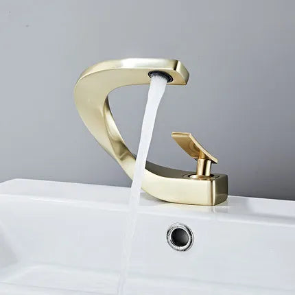 Gold Deck Bathroom Faucet