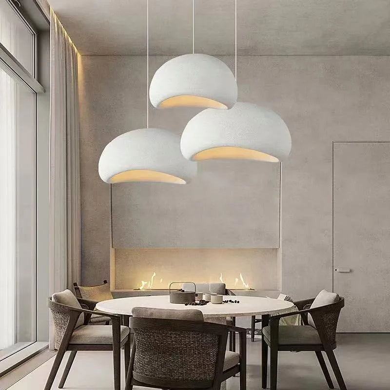 DecorBites™ Handmade Wabi Sabi Chandelier LED Pendant Lamp for Nordic Restaurant Island