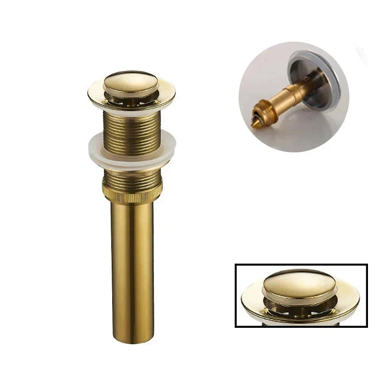Gold Round Pop-up Drain