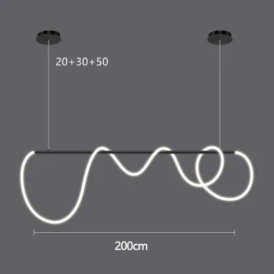 Chrome Hose Pendant Chandelier