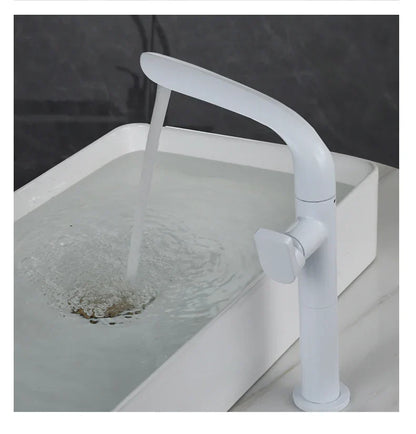 DecorBites™ Brushed Gold Basin Faucet - Brass Single Handle Bathroom Mixer Tap