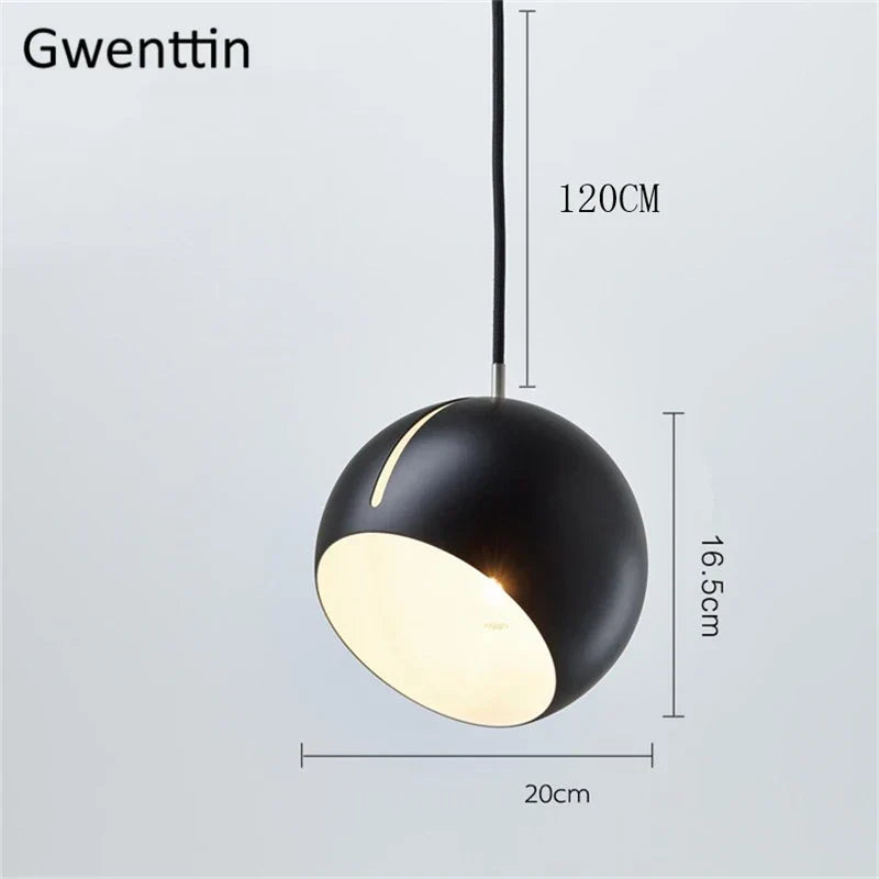 Gold Ball Pendant Light Nordic Modern Style