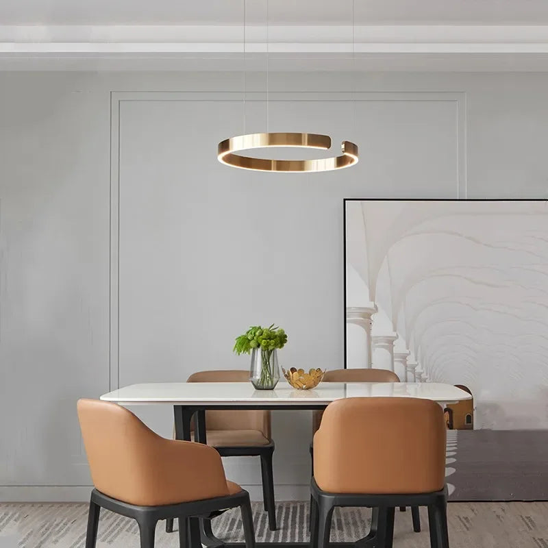 Gold LED Hanging Light