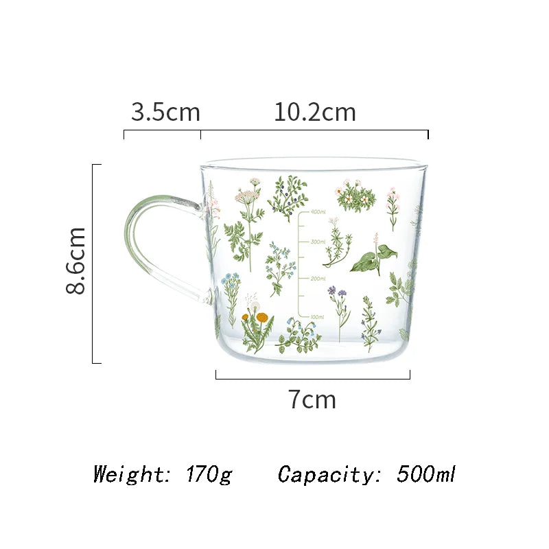 Glass Scale Heat-Resistant Cup