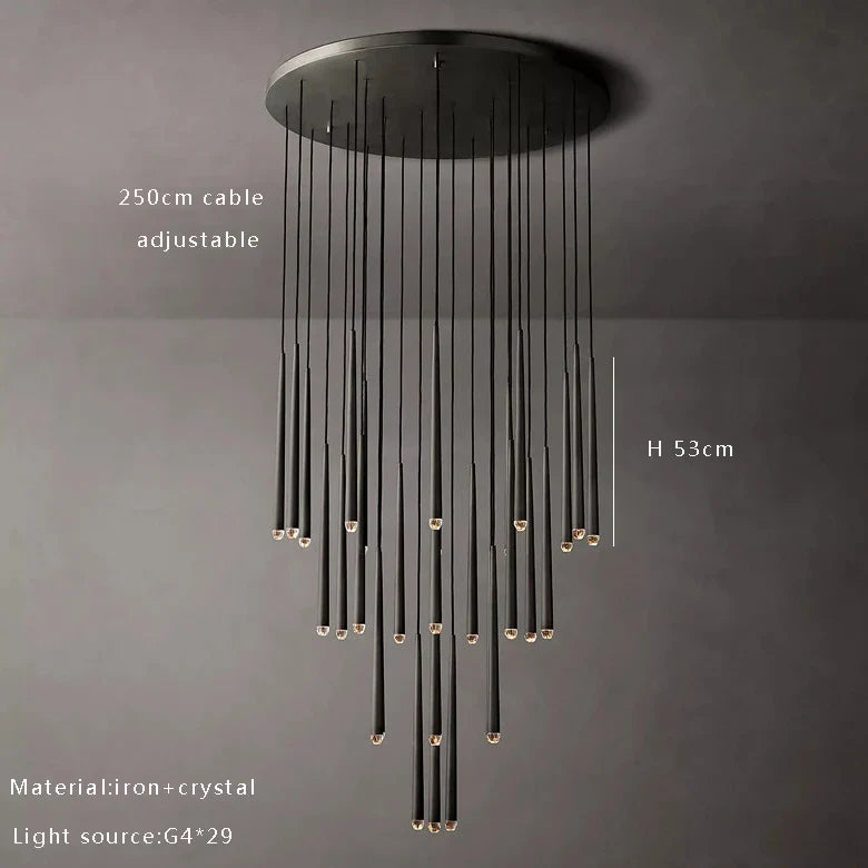 DecorBites™ Crystal Water Drop Ceiling Chandelier for Classic Living Room Decor