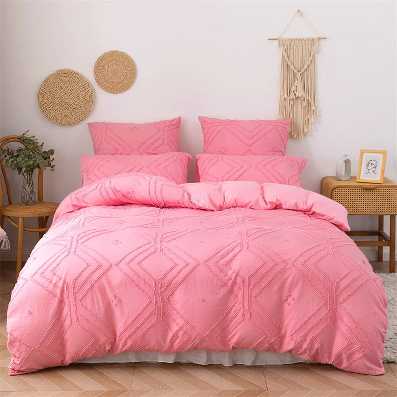 DecorBites™ Geometric Cut Flowers Duvet Cover Set King Size High Quality Bedding