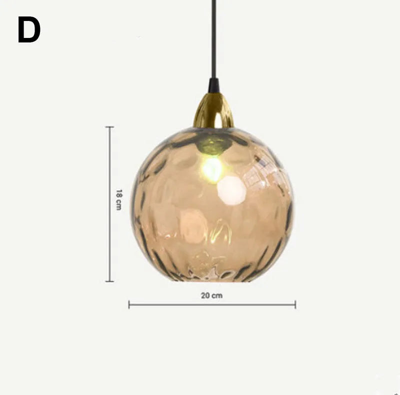 DecorBites™ Glass Ball Lustre Pendant Lights - Modern Nordic Design for Kitchen, Bedroom, or Restaurant