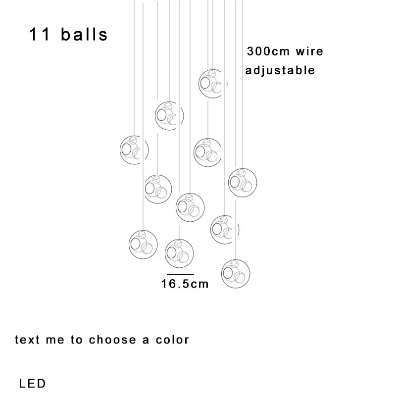 Glass Sputnik Pendant Light