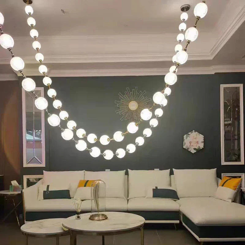 DecorBites™ Elegant Pendant Lights for Duplex Building Hotel Lobby Villa Stair Lamps