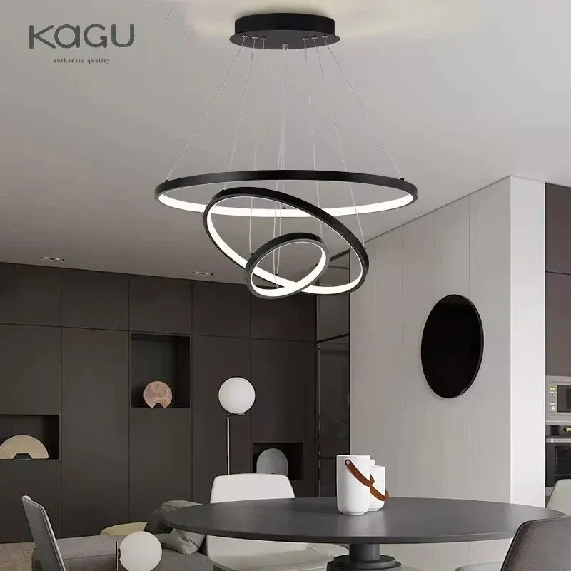 DecorBites™ LED Ceiling Chandelier Round Pendant Light for Modern Home Interior Lighting