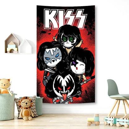 DecorBites™ KISS Band Canvas Tapestry Wall Art Decor for Living Room & Bedroom