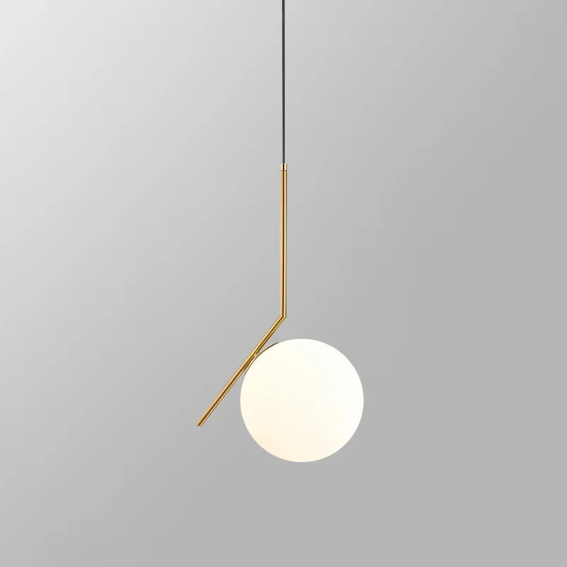 DecorBites™ Glass Ball Pendant Light Fixture Modern Hanging Lamp for Bedroom Dining Room