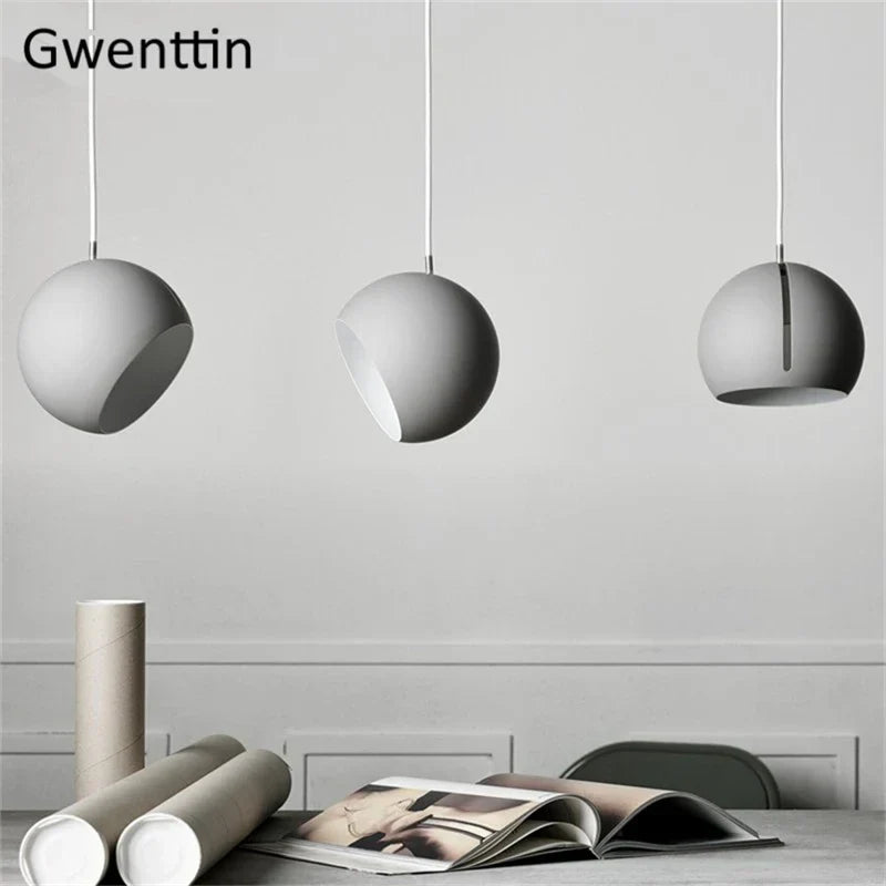 Gold Ball Pendant Light Nordic Modern Style