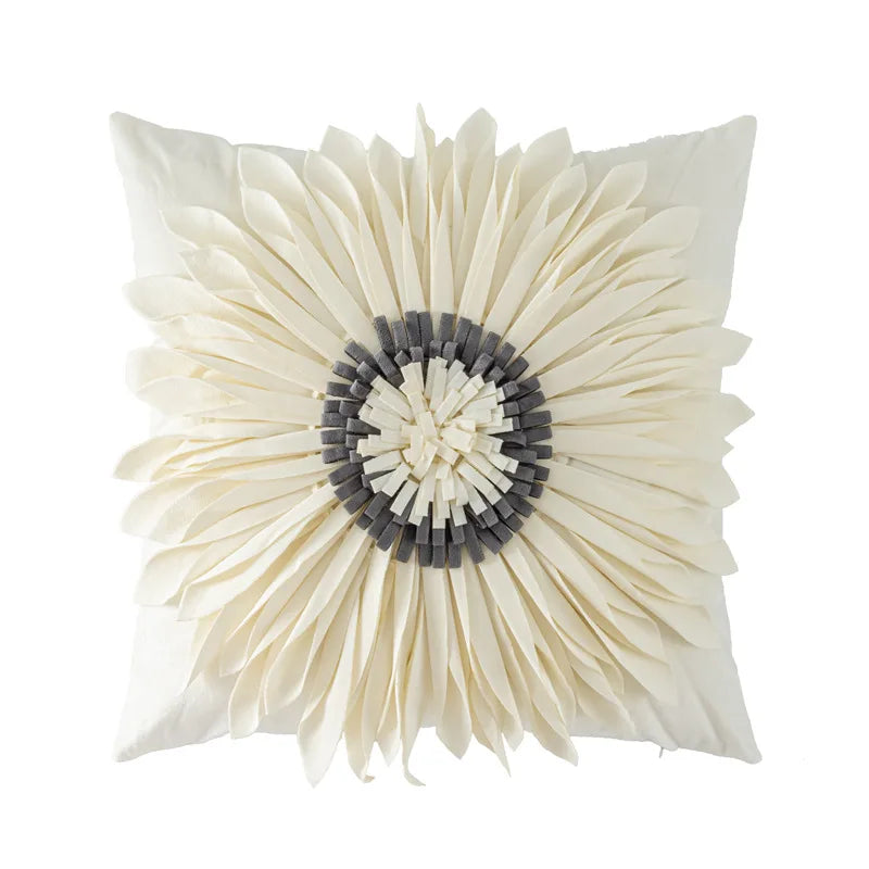 DecorBites™ Handmade Flower Cushion Cover - Light Luxury Decorative Pillows