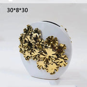 Gold Embossed Ceramic Vase
