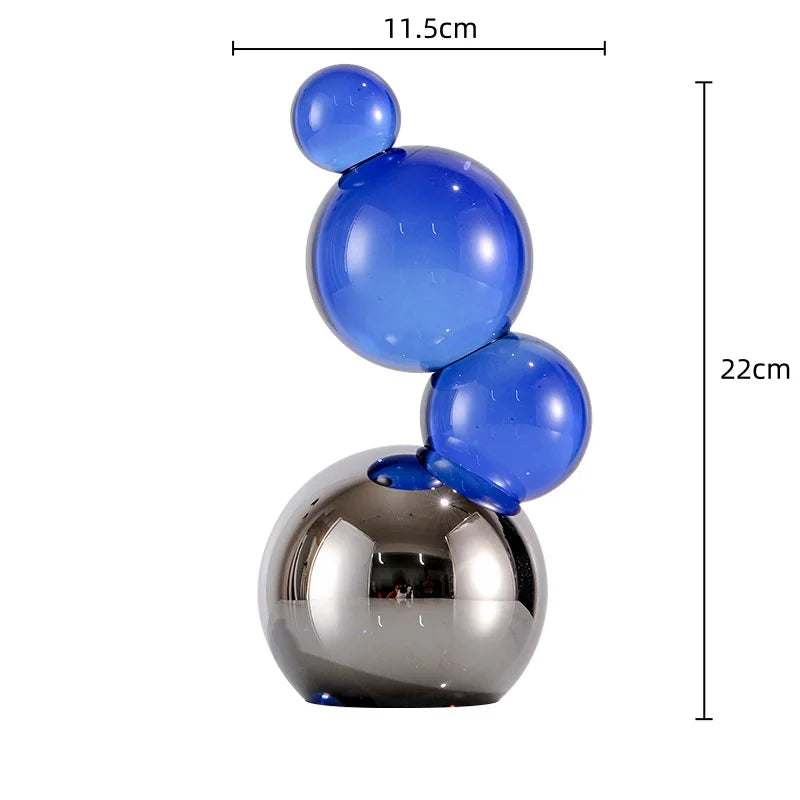 DecorBites™ Crystal Bubble Decor Spheres Spliced Glass Ball Figurines Home Decor Accessories