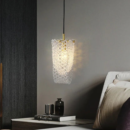DecorBites™ Crystal Tassel Bedside Pendant Lamp: Luxury Bedroom & Restaurant Lighting
