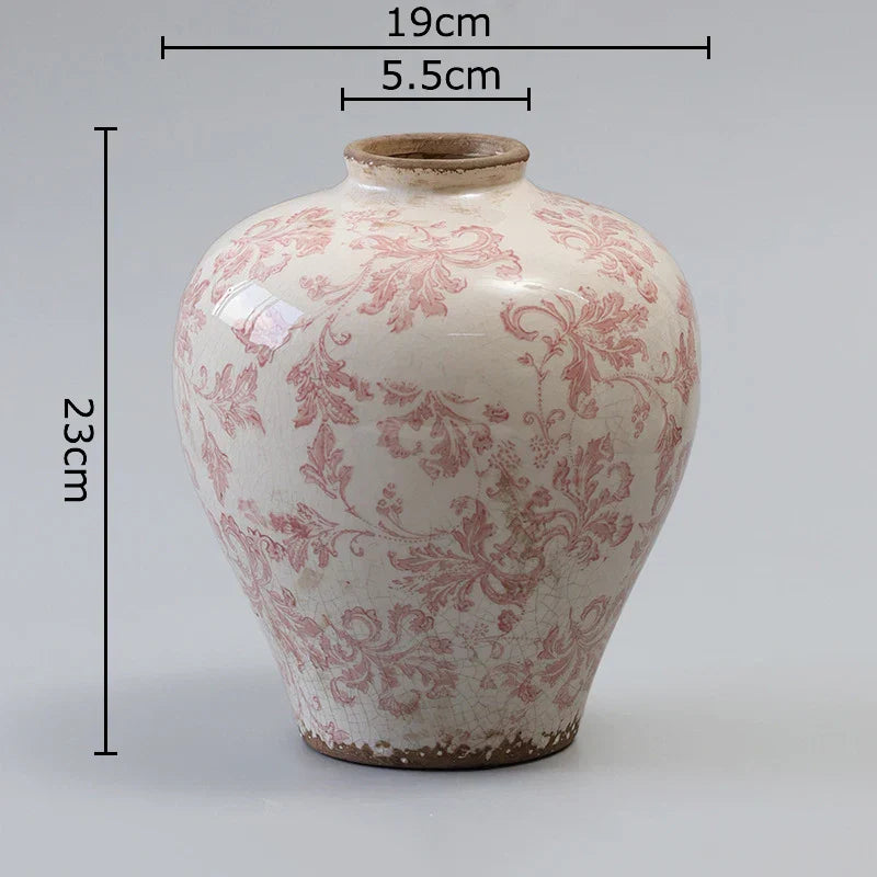 DecorBites™ Cracked Texture Blue & White Porcelain Vase, Table Decor, Flower Arrangement Aesthetic