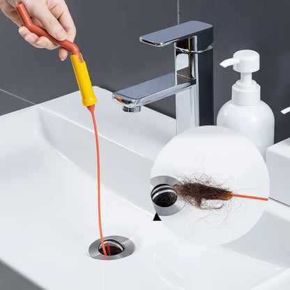 DecorBites™ Drain Cleaner Brush with Rotating Handle – Clog Remover Tool
