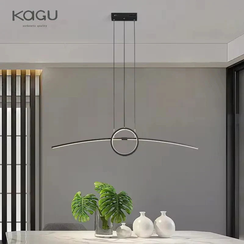 Black Aluminum Hanging Light
