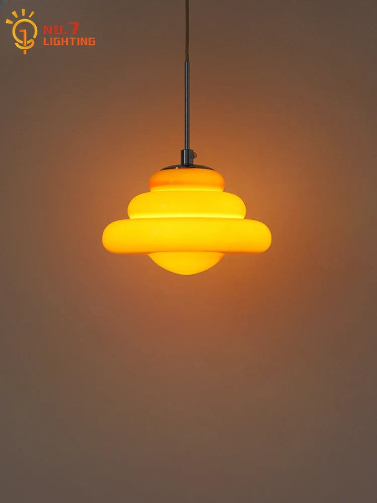 DecorBites™ Cream Glass Pendant Lights LED G9 for Girl's Room & Kitchen