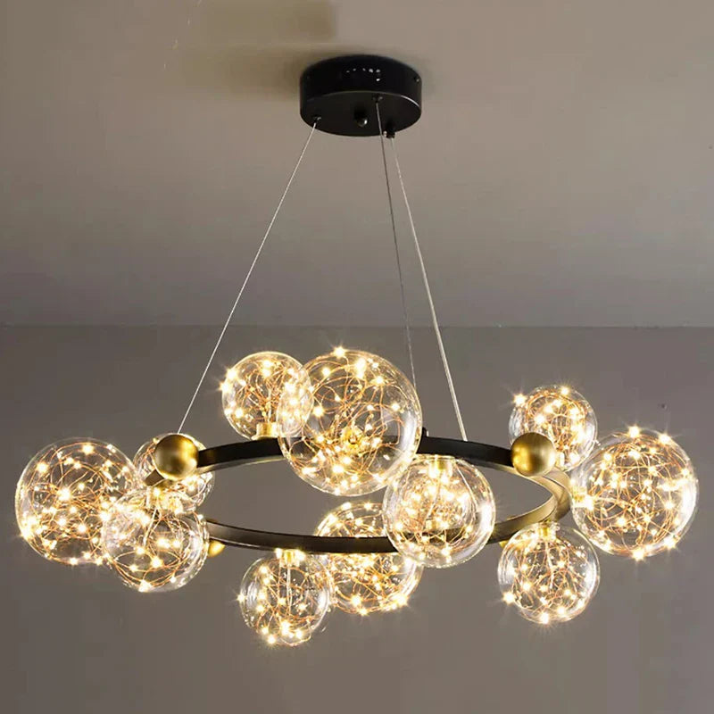 DecorBites™ Crystal Chandelier: Modern Stair Pendant Lamp for Living Room, Interior Lighting