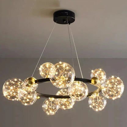 DecorBites™ Crystal Chandelier: Modern Stair Pendant Lamp for Living Room, Interior Lighting