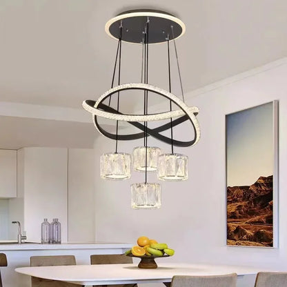 LED Ring Chandelier Dimmable Ceiling Light