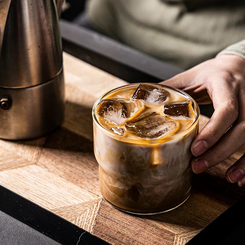 DecorBites™ Creative Glass Coffee Smoothie Cup | Heat-Resistant Drinkware for drinks
