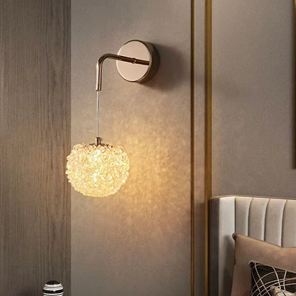 DecorBites™ Crystal Wall Sconce | Modern Designer Copper Wall Lamp for Home Decor Lighting