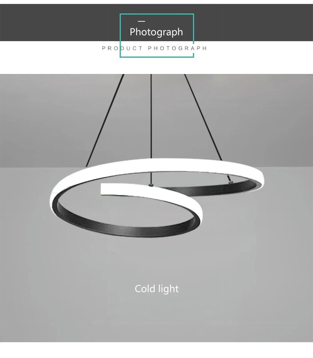 Black Double-Ring Pendant