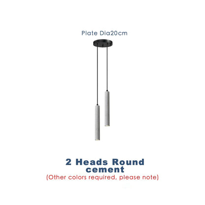 DecorBites™ Concrete Tube Pendant Light Chandelier