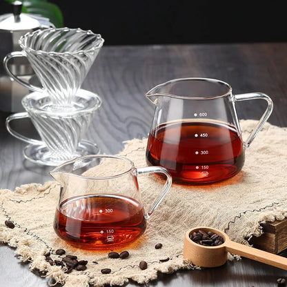 DecorBites™ Glass Coffee Pot Server 400/600ML - Reusable Coffee Carafe for Milk, Juice, Tea
