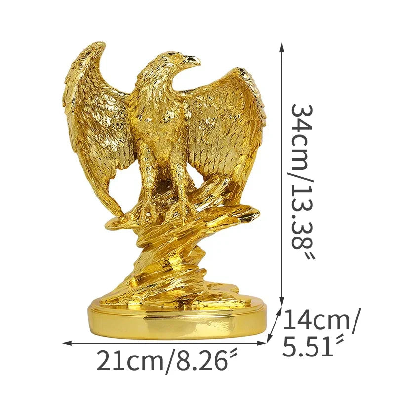 Gold Resin Eagle Statue