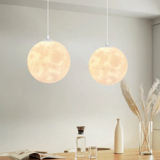 DecorBites™ LED Moon Pendant Chandeliers Dining Room