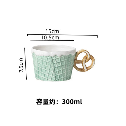 DecorBites™ Creative Biscuit Ceramic Tableware Set for Snacks, Desserts, and Coffee